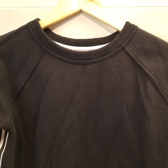 {XS} Athleta 24/7 Striped Crewneck Sweatshirt Black and White - Picture 6 of 9